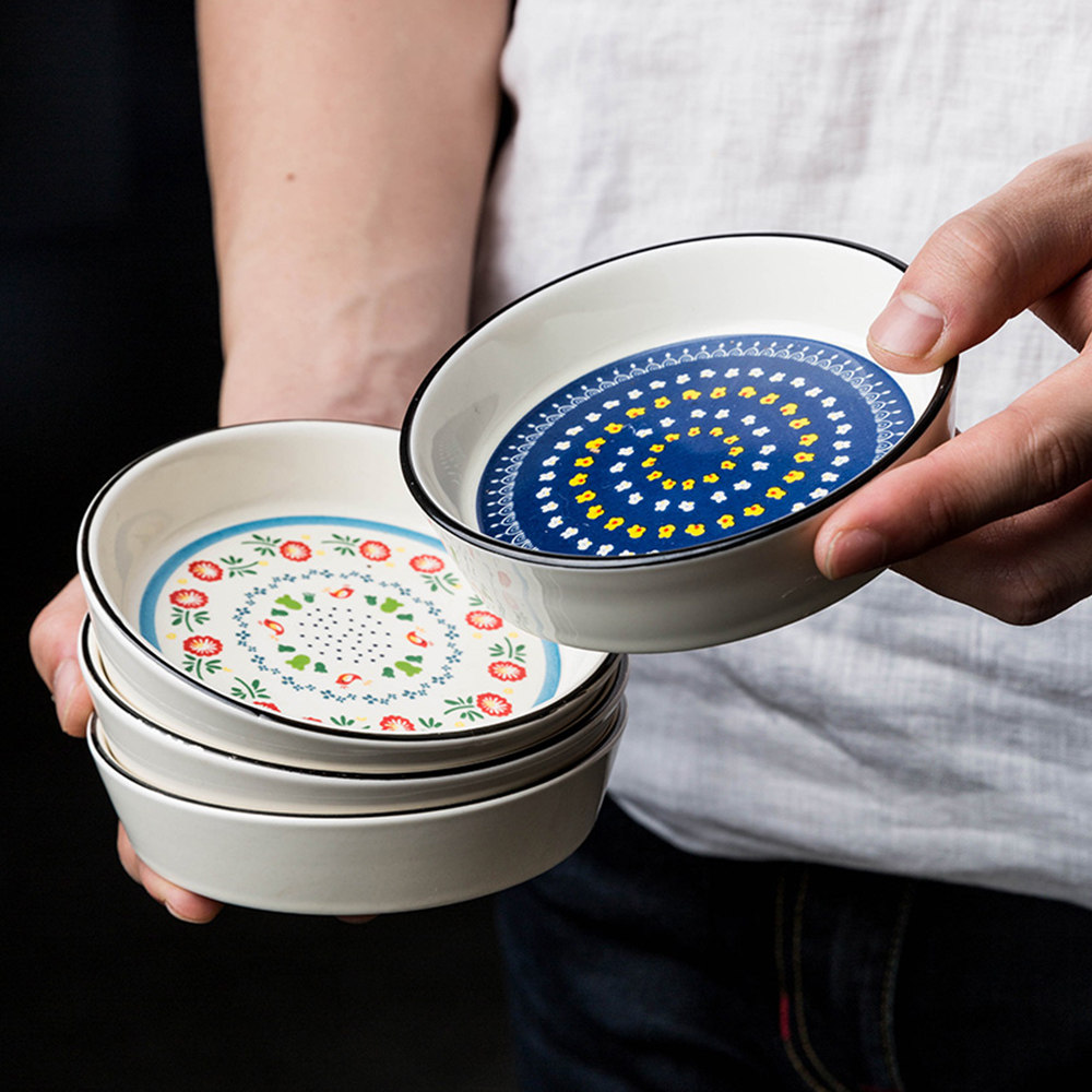 Small Japanese ceramic saucer for modern housewives