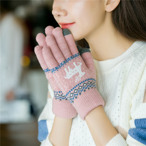 秋冬保暖毛线手套