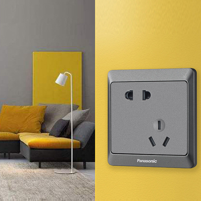 Panasonic switch socket panel Masaetsu series Bronze grey One opening Pentapore Double control household usb Wall outletin the Electronic/Electrician , Outlet , Power outlet  category - from Buy2taobao.com to provide professional Taobao agent buy service