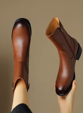 大脚板大脚丫真皮靴子40.41.42.43.44.45.46.47.48小码女靴32.33