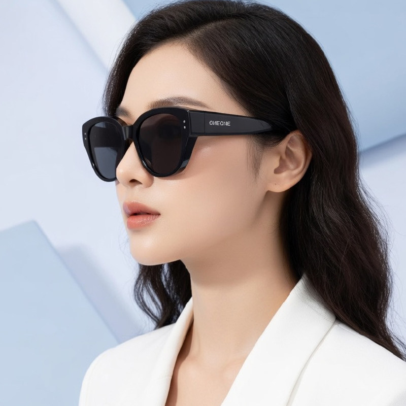 新品one仰望近视专用墨镜套镜太阳镜猫眼男偏光卡在眼镜可夹片女