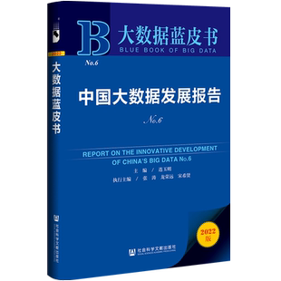 现货 中国大数据发展报告 No.6 连玉明 主编;张涛 龙荣远 宋希贤 执行主编 大数据蓝皮书 社会科学文献出版社官方正版  202205