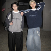 Kid 情侣 内搭加厚针织衫 The1One 撞色毛衣学院vibe冬季