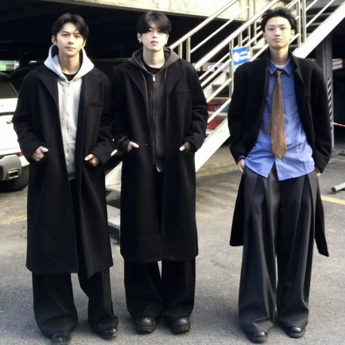 韩系秋冬厚款百搭大衣