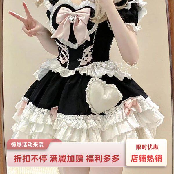 可爱日系短袖洛丽塔Lolita软妹氛围感甜妹穿搭洋装蓬蓬公主连衣裙