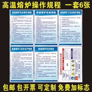高温熔炉安全操作规程车间应急预案工生产职责风险告知标识警示牌