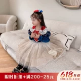 Осенний наряд маленькой принцессы, детское зимнее платье, юбка на девочку, рукава фонарики, 2021 года