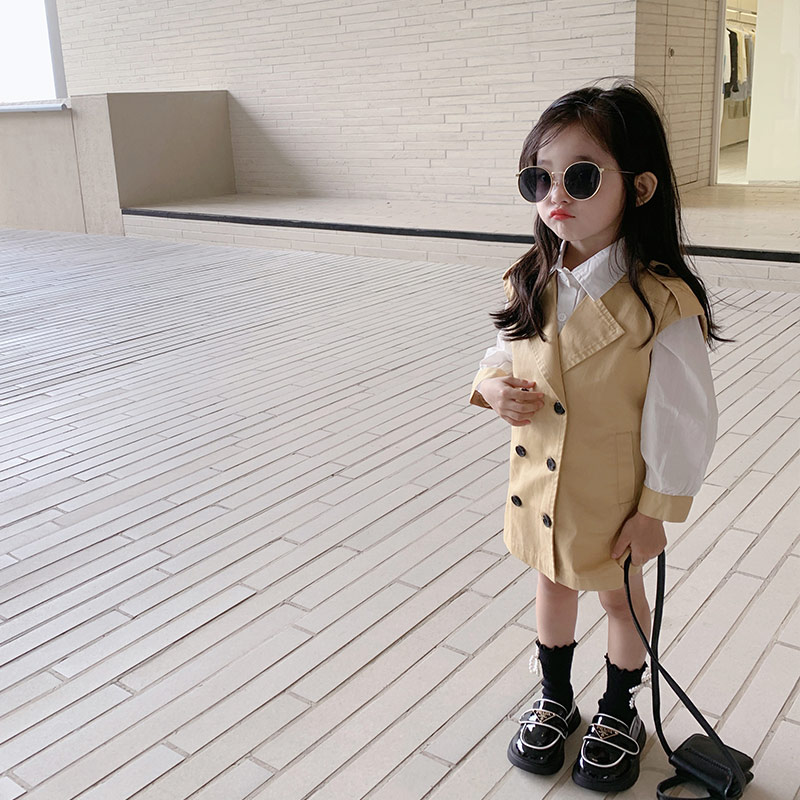 女童風衣外套2022春裝新款調性