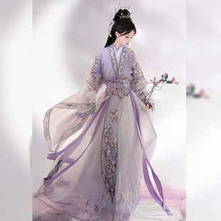 洛芷妤【东来】魏晋复原女款汉服神仙服传统国风交领半袖汉服秋冬