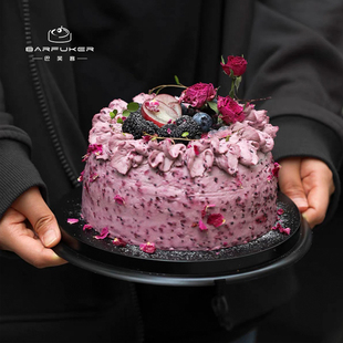 巴芙客女王芭乐酷黑桑葚芭乐水果动物奶油北京同城生日蛋糕配送