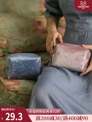 EACHY cosmetic bag 2021 new female portable portable small ins Wind Super fire storage bag advanced feeling simple