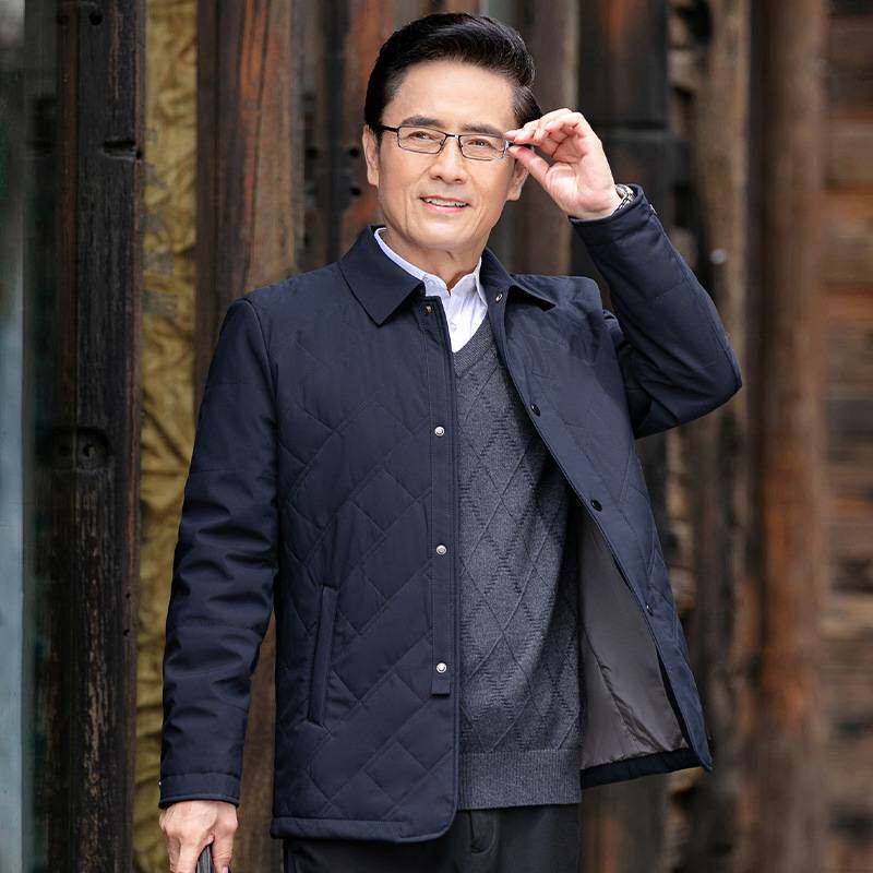 专柜品牌冬季棉衣棉服加厚上衣男装外套男式棉衣中年中老年棉袄爸