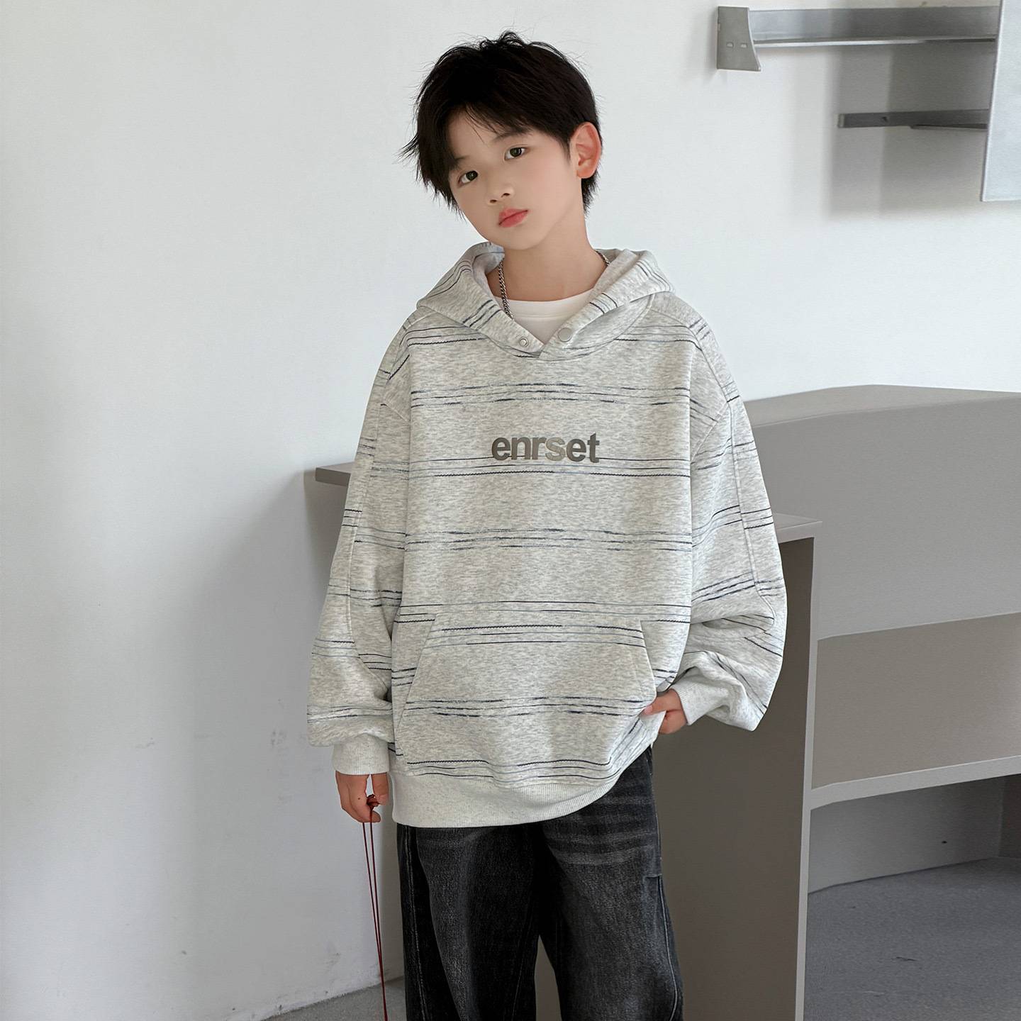 专柜品牌童装男童卫衣秋季2026新款初中生儿童宽松韩版中大童男孩