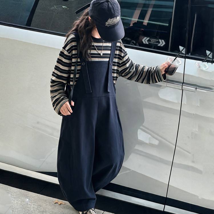 专柜品牌女童洋气背带裤套装春秋2026新款韩版中大童休闲两件套儿