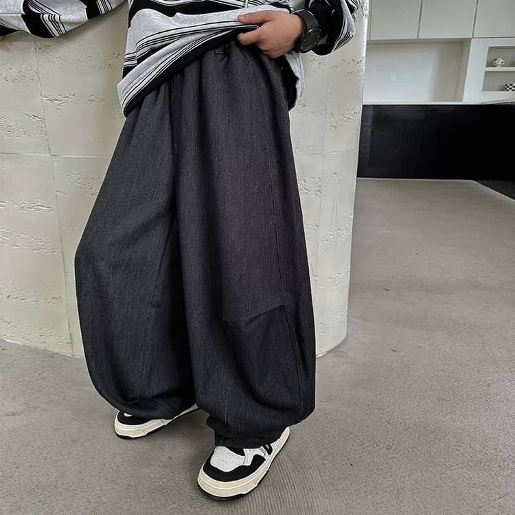 专柜品牌男童裤子春秋款2026新款中大童秋季男孩直筒阔腿儿童时尚