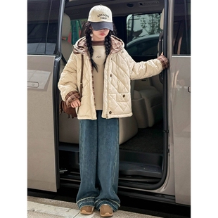 专柜品牌女童棉服外套加厚2025新款洋气儿童超好看女大童冬装夹棉