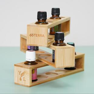 可定制LOGO多特瑞悠乐芳美乐家精油适用5孔实木楠竹收纳展示架