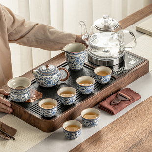 茶具套装办公室家用一整套轻奢高档小型自动茶盘茶台电陶炉烧水壶