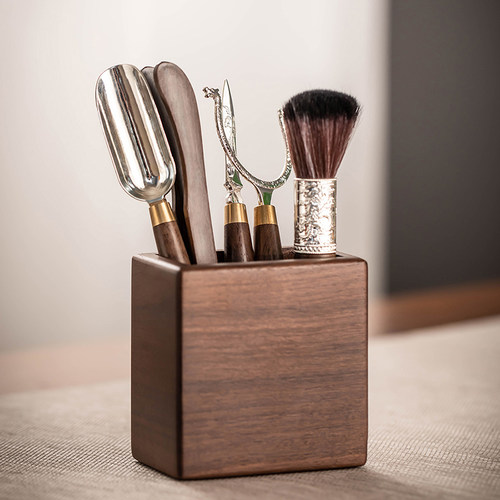 泥徒胡桃木茶道六君子