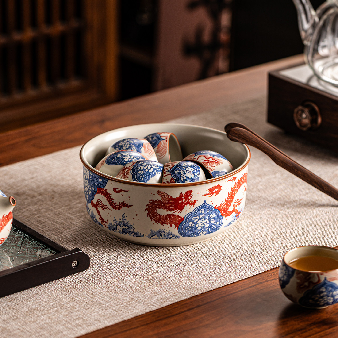 汝窑茶洗家用茶渣缸水盂杯洗功夫茶具废水缸茶杯收纳碗陶瓷茶配件,餐饮具,茶道/零配,淘宝优惠券,粉丝福利购,淘宝优惠卷