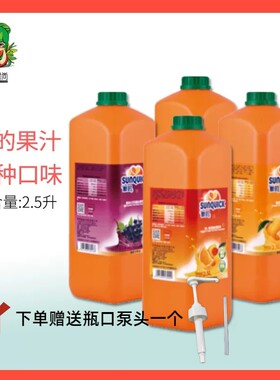 新的浓缩果汁柠檬橙汁黑加仑草莓番石榴芒果原浆料餐饮自助商用2L