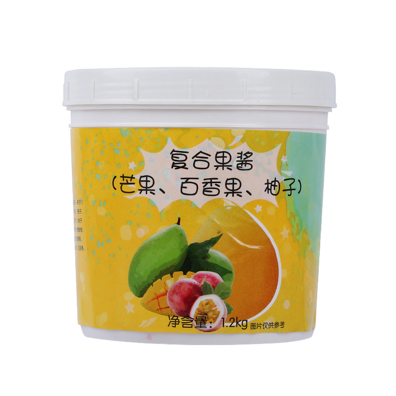 鲜活复合果酱 欢果颂1.2kg复合果酱浓缩果汁奶茶原料