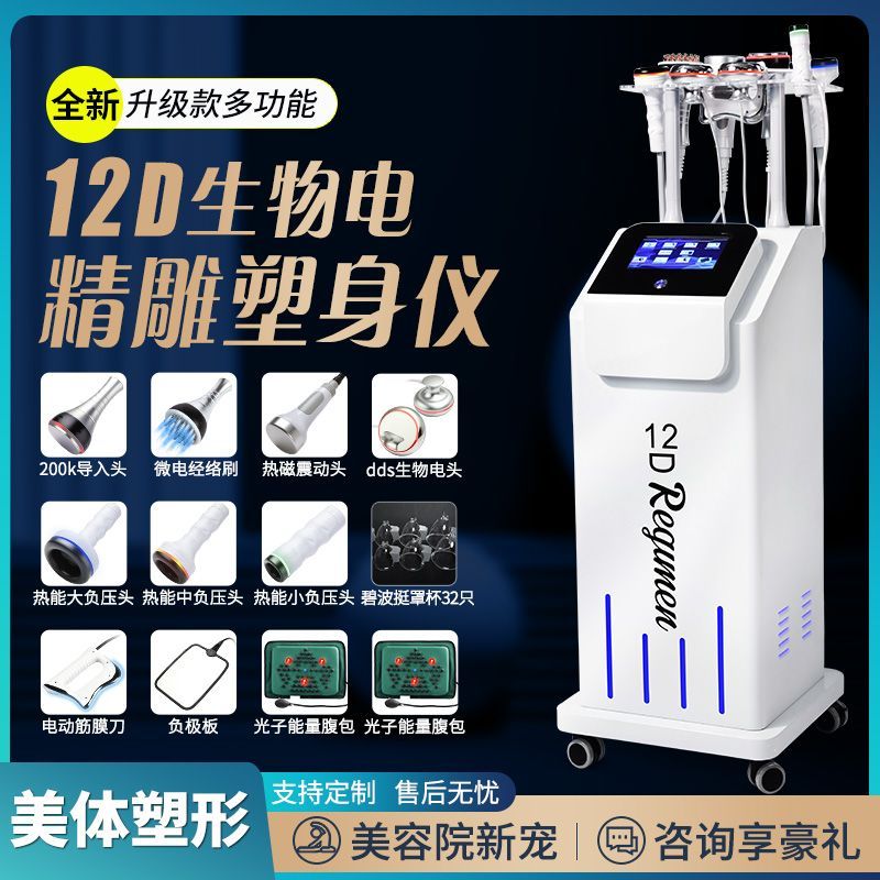 12D精雕仪器美容院用身体经络疏通养生仪器刮痧拔罐做身体按摩仪