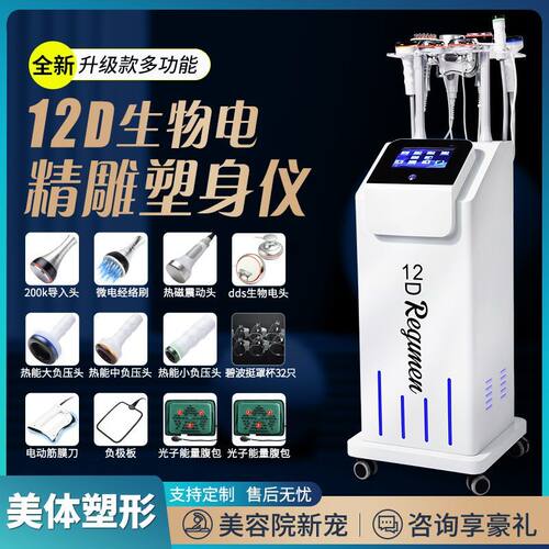 12D精雕仪器美容院用身体经络疏通养生仪器刮痧拔罐做身体按摩仪