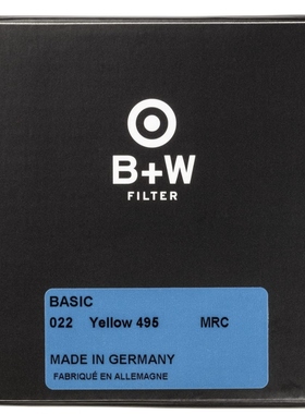 B+W  中黄022 MRC Basic 77mm72/39/43/46/49/52/60/67黄色过滤器