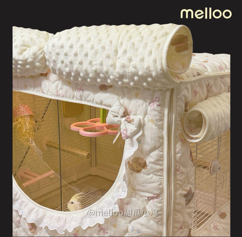 【定制笼衣】melloo韩系手作冬季鹦鹉笼罩过冬笼衣可爱加厚笼罩