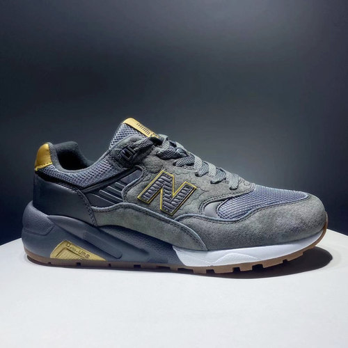 外贸尾货秋冬真皮运动休闲男鞋撤柜N580百搭复古慢跑鞋保暖跑步鞋