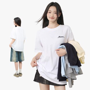 莫小仙广州服饰有限公司夏季 字母立体印花T恤女透气显瘦 230g美式