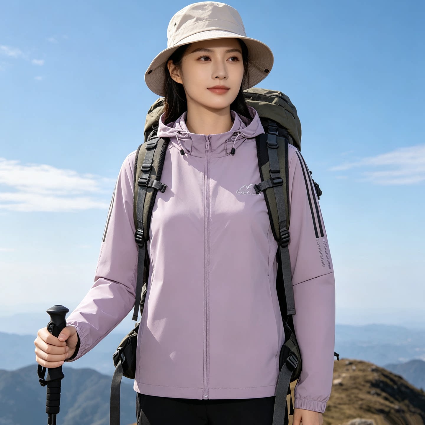 2026新款户外休闲衣女运动皮肤衣轻薄防晒服徒步登山冰丝长袖外套
