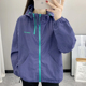 2025新款 旅行徒步登山服 户外单层软壳冲锋衣夹克女防风防水春秋季