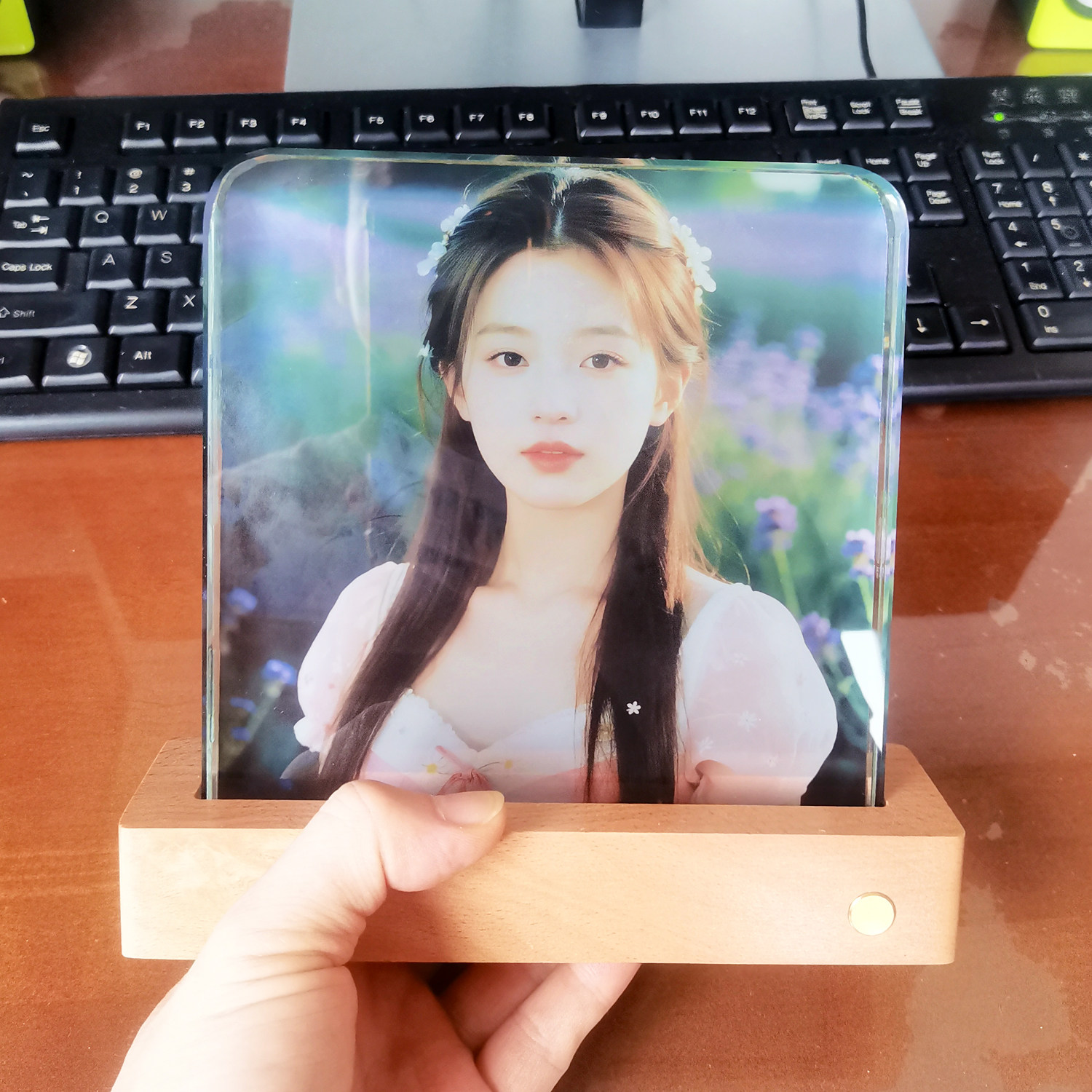 私人定制照片水晶玻璃画 七夕情人节礼物 闺蜜教师节生日纪念礼品