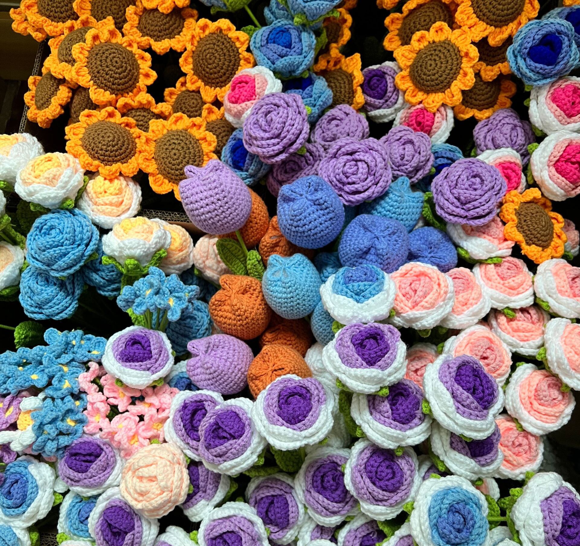 手工钩针编织花毛线花假花仿真花