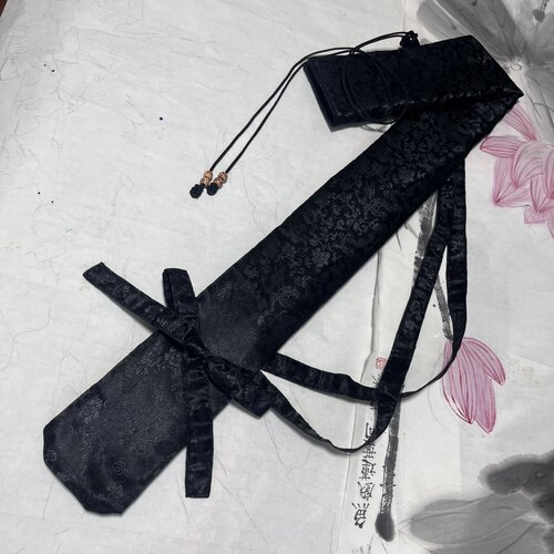黑色织锦缎玄语龙云洞背带款尺八