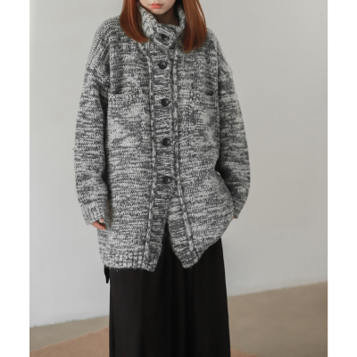 菲尔丹文艺复古羊毛混纺毛衣