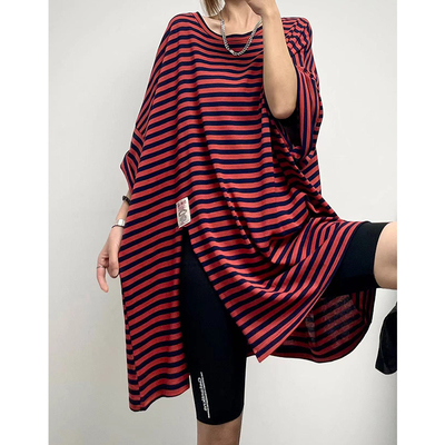 大码T恤中纯棉港风原宿五分半袖