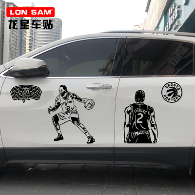 猛龙队标nba车贴篮球汽车贴纸个性马刺队球星人物伦纳德小卡车贴