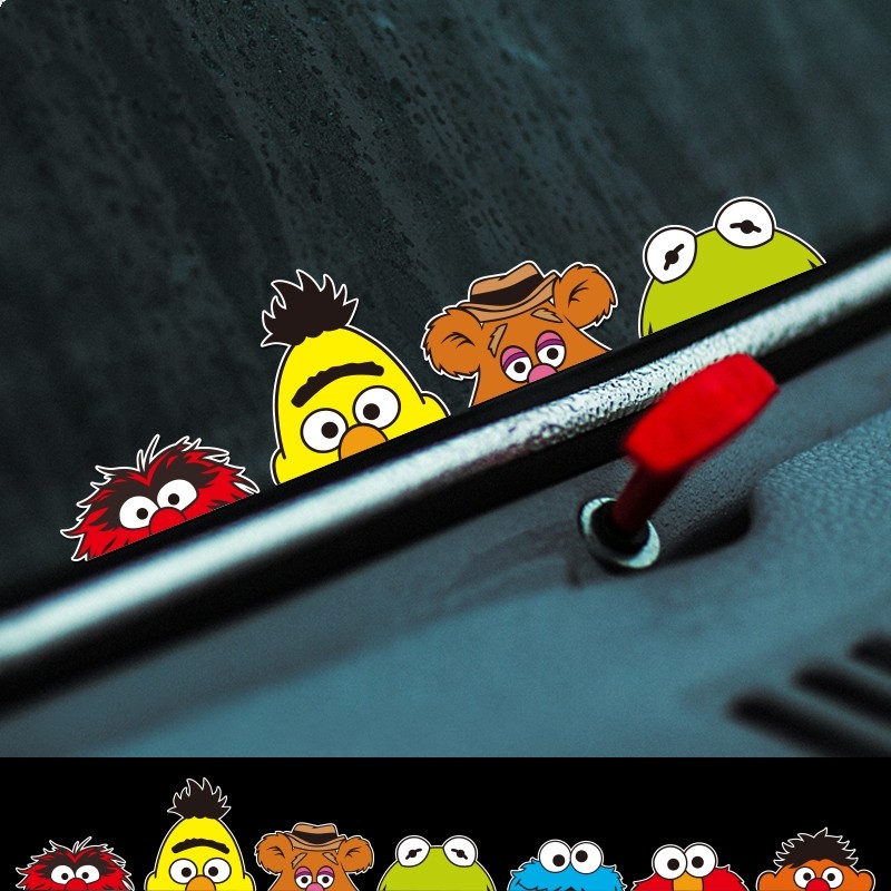 个性卡通趣味公仔汽车电动车贴纸车身保险杠划痕遮挡装饰贴反光贴,汽车用品/电子/清洗/改装,汽车装饰贴/反光贴,淘宝优惠券,粉丝福利购,淘宝优惠卷