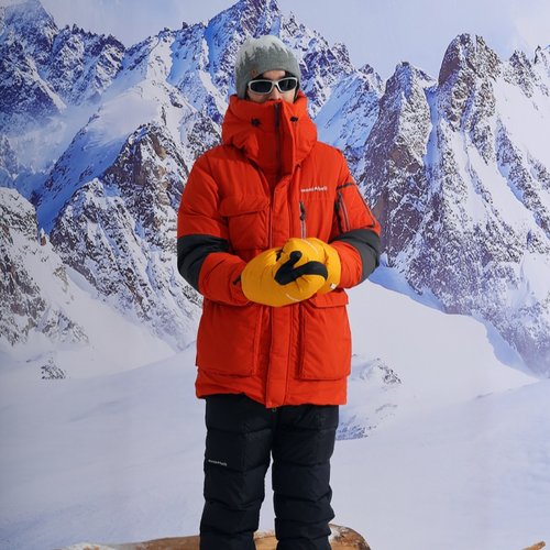 800蓬鹅绒中长款保暖男羽绒服