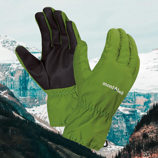 montbell日本男士 户外运动保暖手套防风防水触屏手套防泼水 冬季