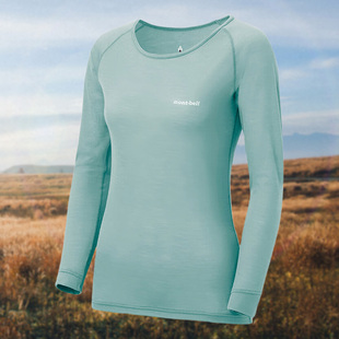 打底衫 montbell日本2025年秋冬新款 户外运动女士保暖衣圆领长袖
