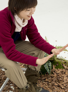 montbell日本2025年秋冬新款户外超轻保暖女款立领抓绒衣开衫外套