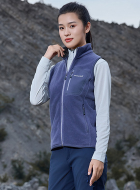 montbell日本2024年秋冬季户外保暖摇粒绒超轻抓绒马甲女款马夹