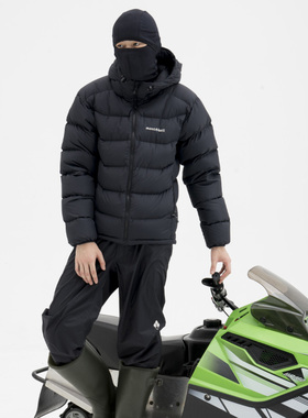 montbell日本蒙贝欧秋冬季新款欧版男士羽绒服舒适保暖连帽鸭绒服