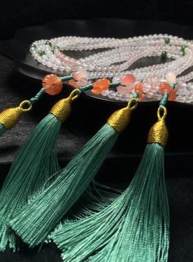 2026南红冰飘荔枝冻6mm佛珠多圈手链毛衣链 白底冰飘干净无杂 荔