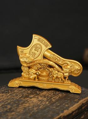 2026双面斧头摆件工艺品搬家搬福家居客厅办公室玄关装饰新中式聚