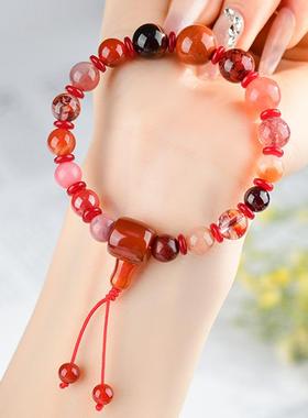 2026十八籽水晶五行多宝手链缺火补火平衡能量手串男女情侣热销款